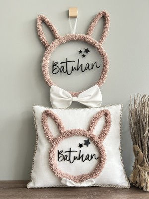 Batuhan Model Tavşan Kapı Süsü ve Takı Yastığı