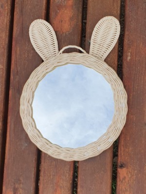 Rattan Tavşan Ayna